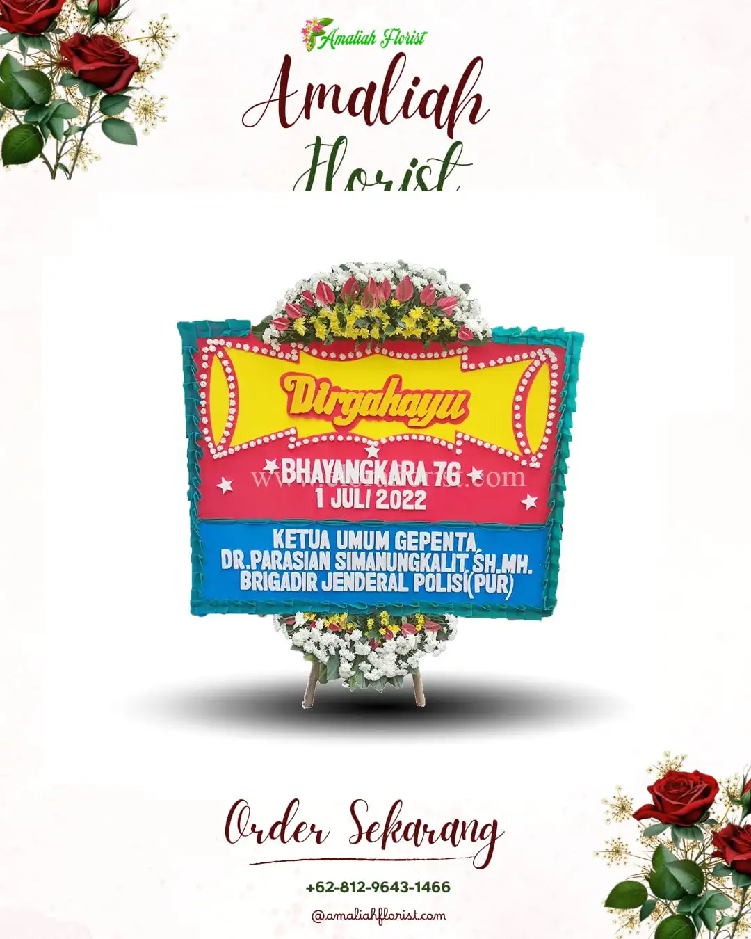 Papan Bunga HUT Ulang Tahun Batang Gangsal